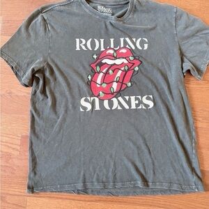 Lucky Brand Rolling Stones Lights Tongue Tee Shirt Embroidered NWOT XL